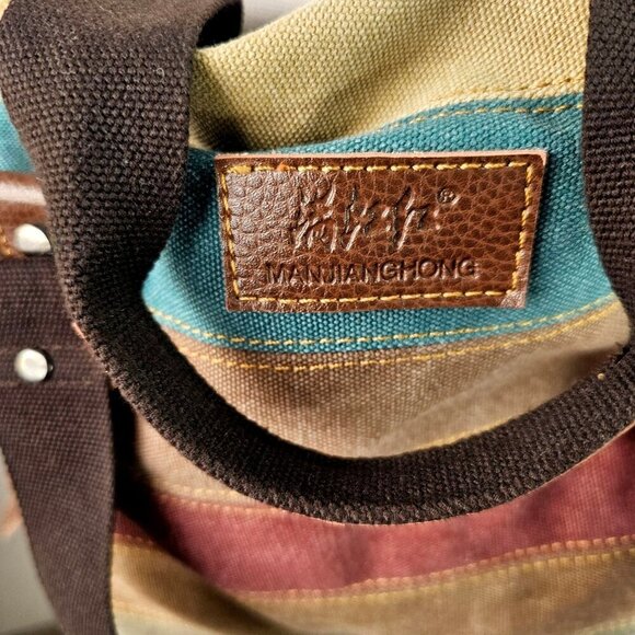 Manjianghong Multi Canvas Leather Crossbody Shoulder Handbag Large Capacity Tote - Picture 5 of 15